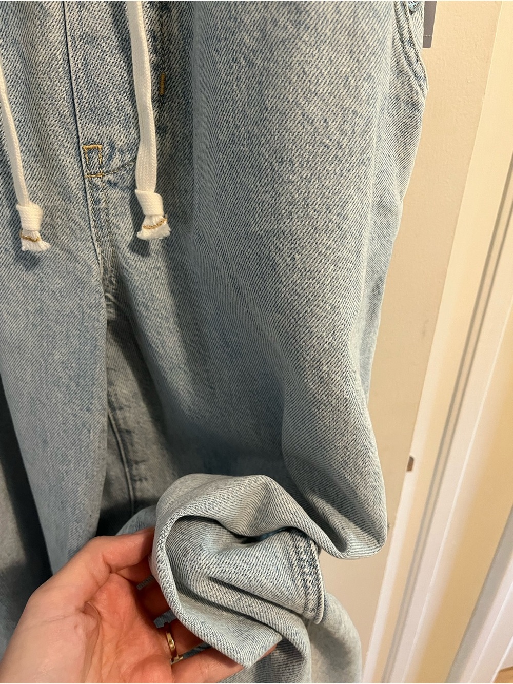 GAP Light Blue Wide-Leg Denim Overalls for Women - Picture 5 of 7
